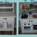 From wash stand to play kitchen