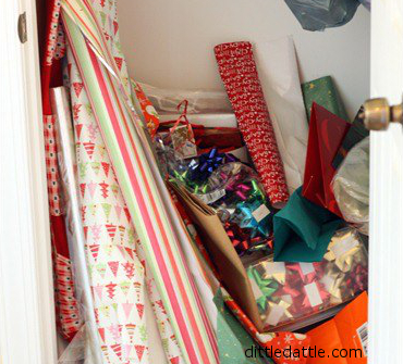 Use up the wrapping paper you've already bought