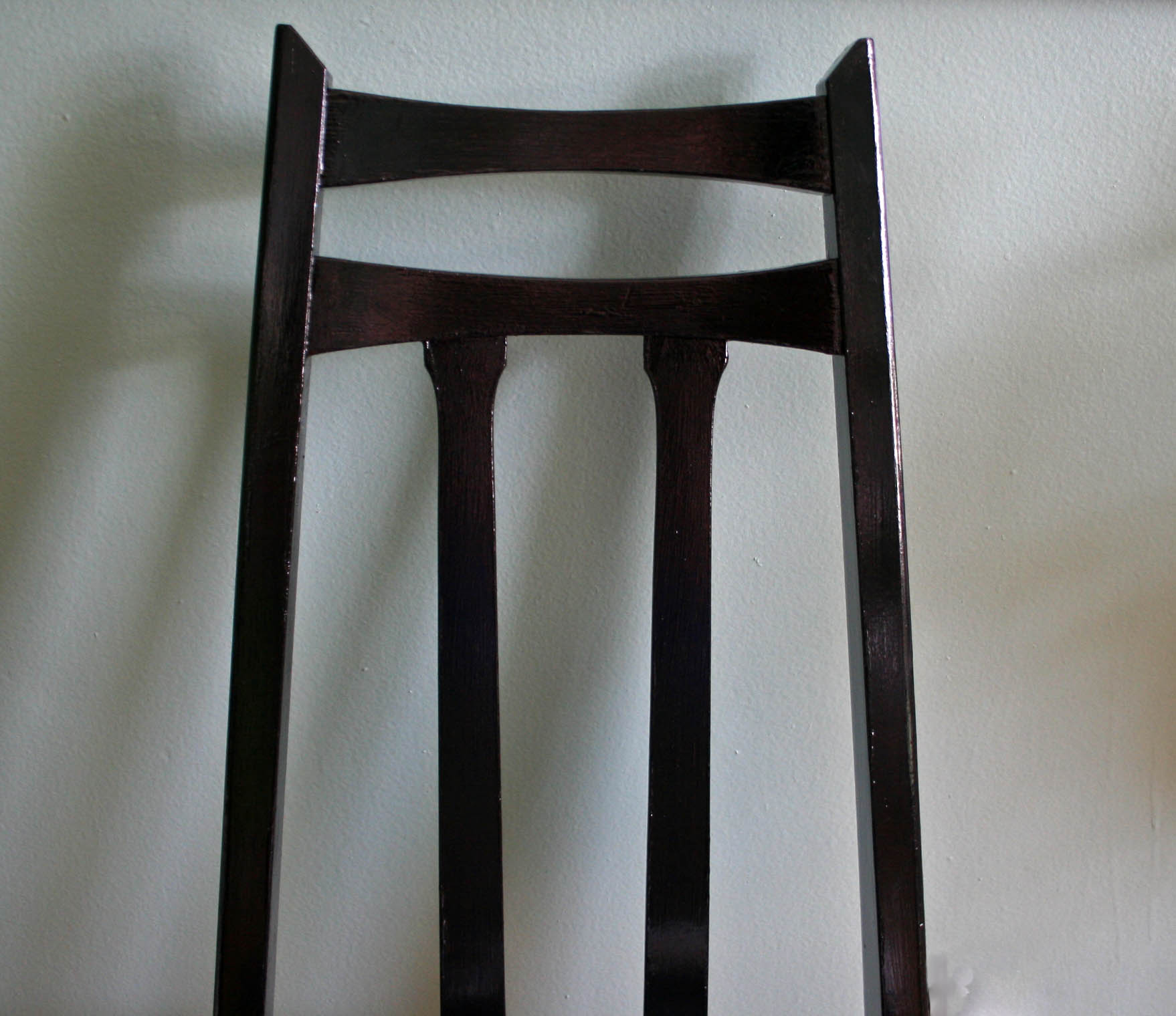 closeup of chair, after painting
