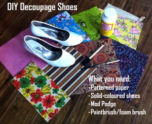 DIY Decoupage Shoes