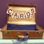 DIY wedding: vintage suitcase card holder