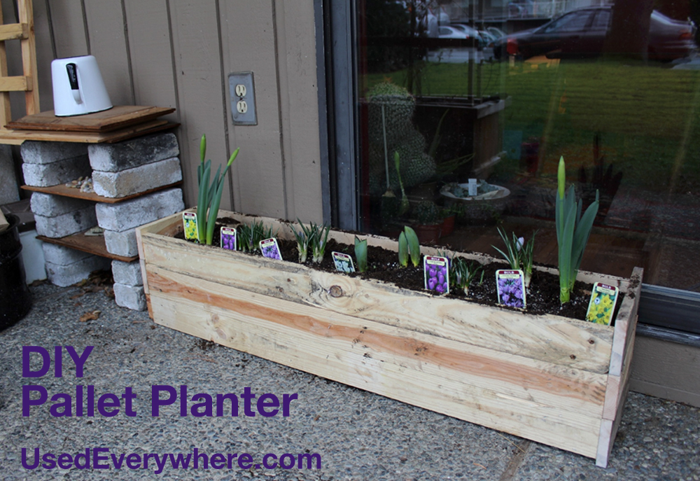 Used Ca Pallet Planter Diy Hop To Make A Planter Out Of Pallets