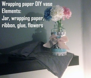 Wrapping paper DIY vase